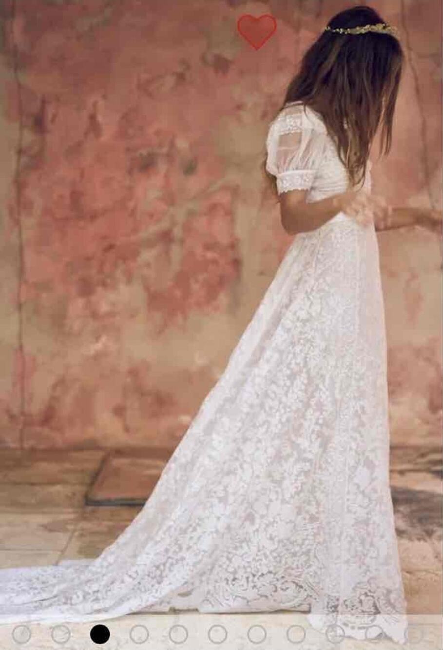 NWT $2000 Love Shack Fancy Viviana Lace Silk Wedding Dress Boho Bridal Gown 4